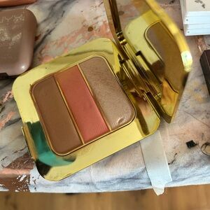 Golden Makeup Palette with Brown and Orange Shades
